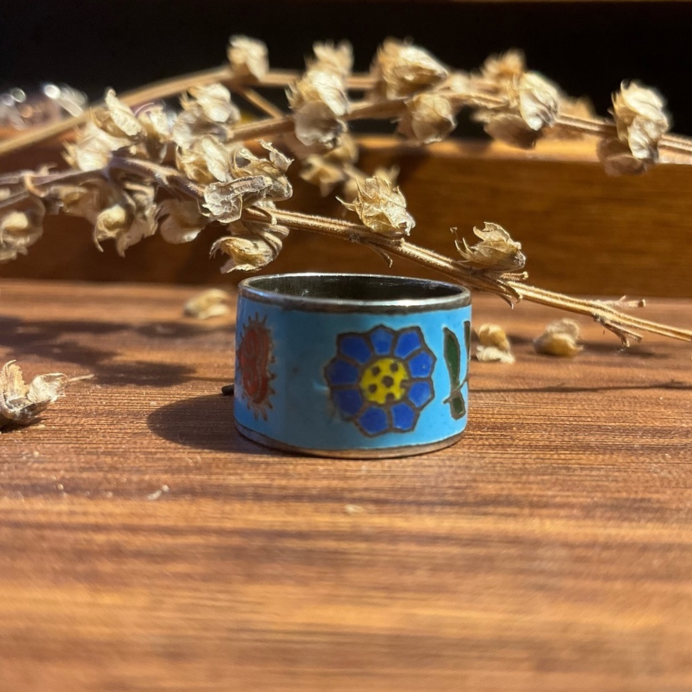 Colorful Thai Sterling Silver Band - Picture 4 of 8